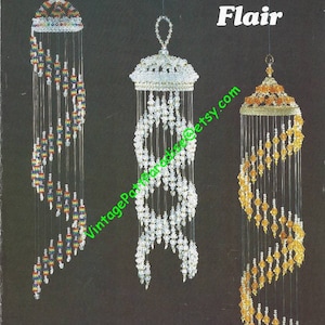 Vintage bead pattern Swirls With a Flair decorative spiral chandeliers bead instructions pdf