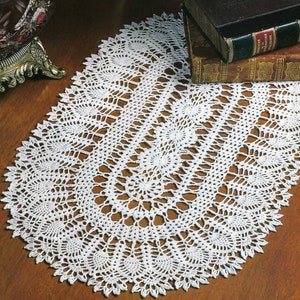 Vintage Crochet Pineapple Garden Doily instant download crochet pattern