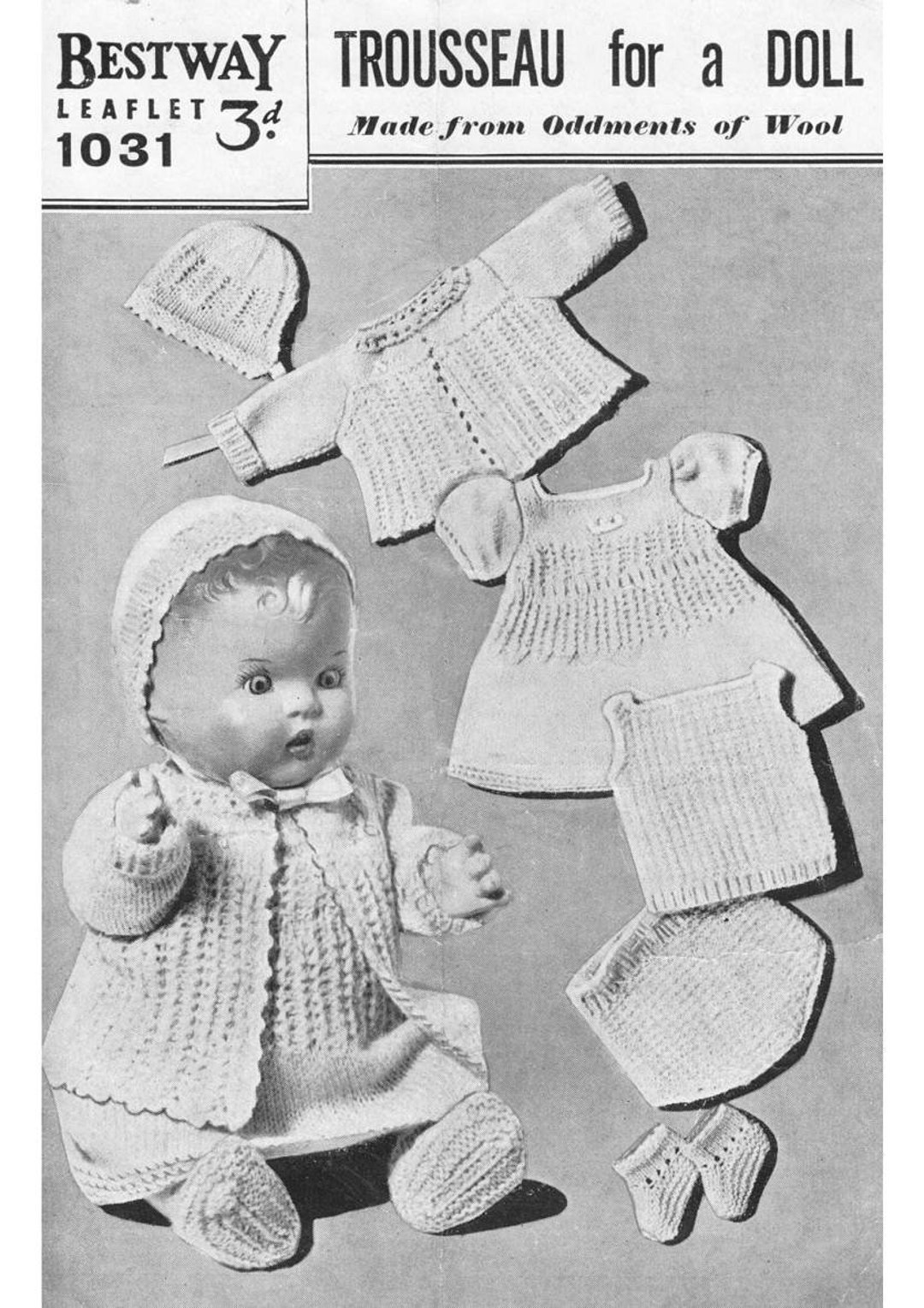 Bestway Vintage Doll Clothes to Fit 13 Inch Tall Baby Dolls Instant