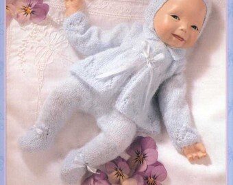 Vintage Baby Doll knitting pattern 9 inch dolls instant download pattern