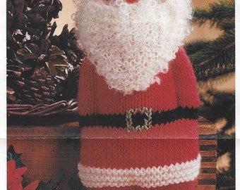 Vintage Knit Santa Claus Pal Toy Doll christmas decor instant download knitting pattern