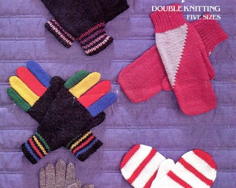 Vintage Emu Knit Pattern Gloves Mitts and Mittens instant download