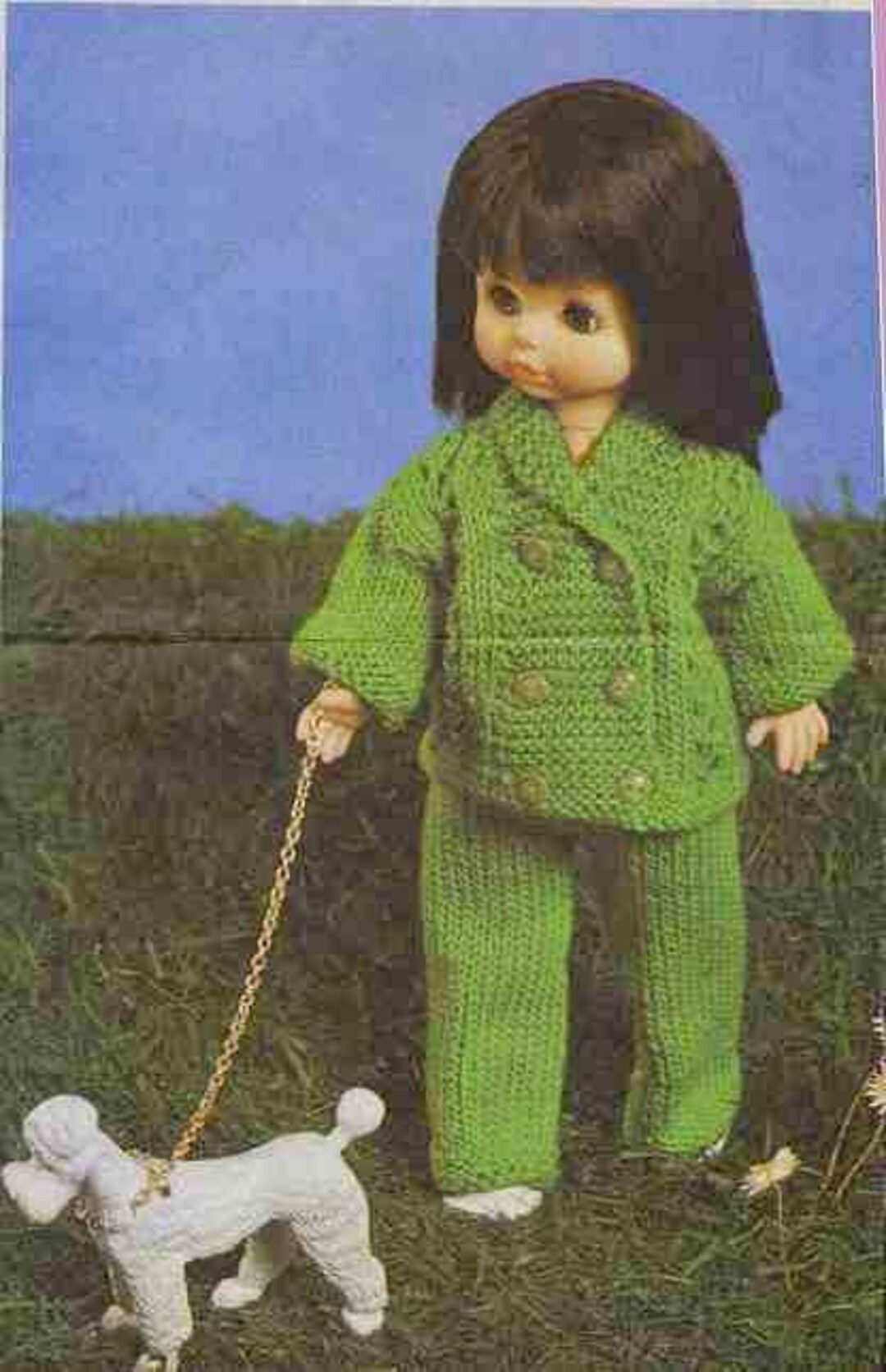 Vintage Knitting Pattern Doll Clothes Trouser Pant Suit to Fit Etsy