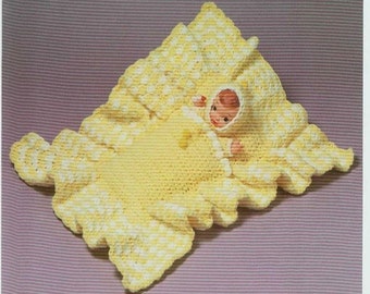 vintage crochet cuddler doll dolly in blanket to crochet instant download crochet pattern