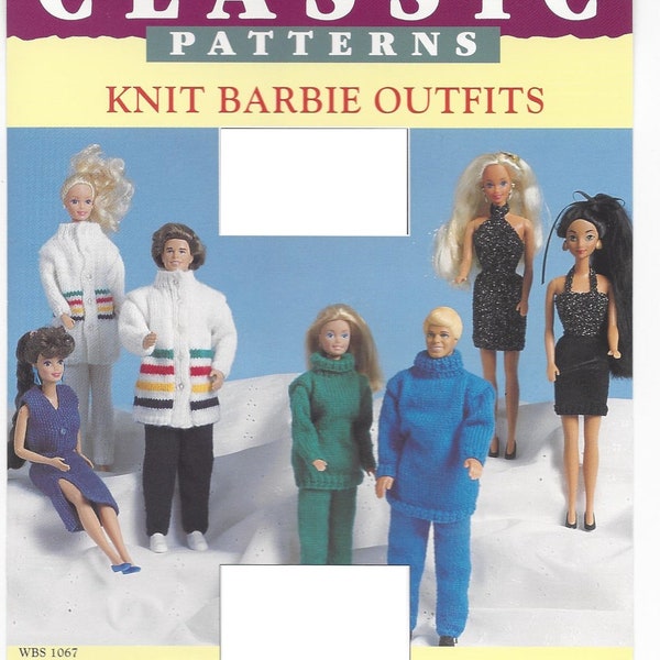 Vintage Knitting Pattern Fashion Doll Girl B and Sindy Clothes knitting pattern