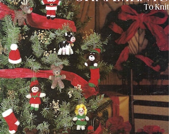 Vintage Knit 12 Christmas Ornaments instant download knitting pattern