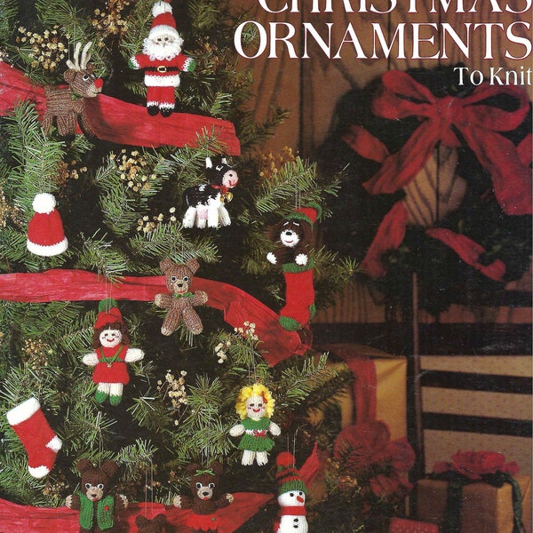 Vintage Knit 12 Christmas Ornaments instant download knitting pattern