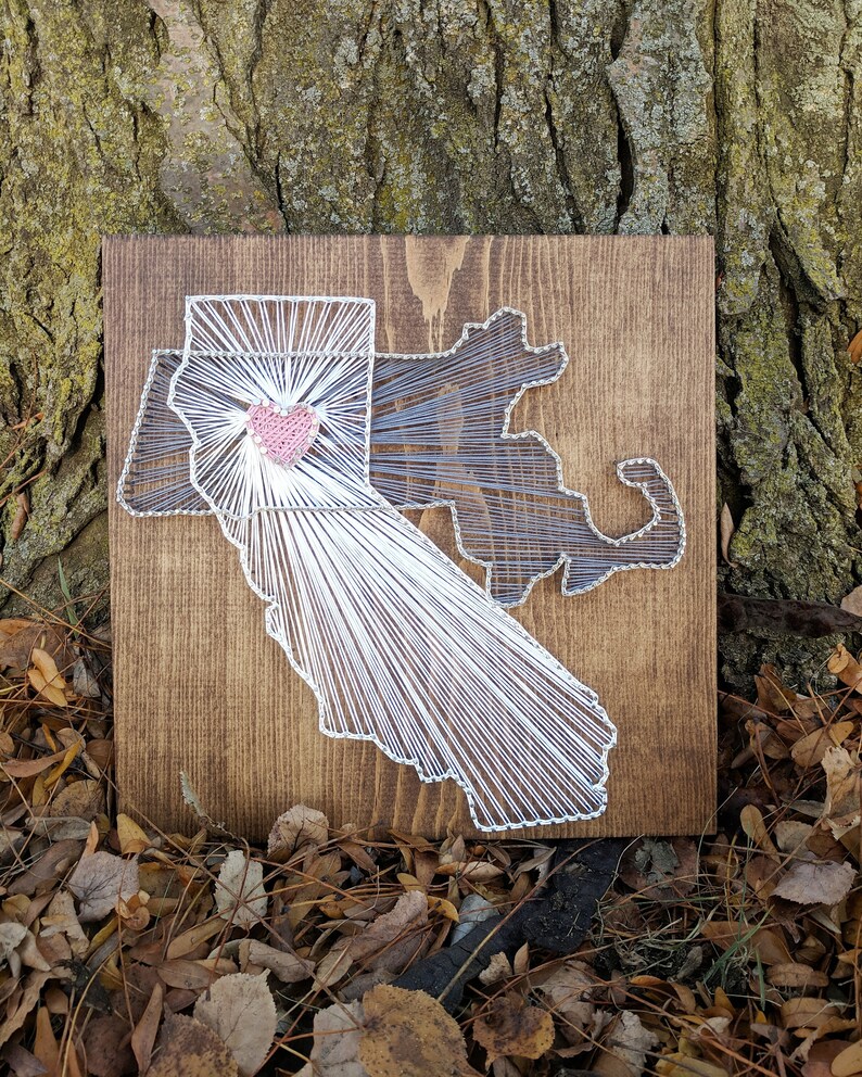 2 state string art | Etsy
