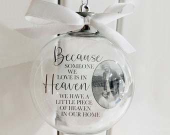 Personalised Memorial Bauble, Memory tree bauble, Crystal Clear Bauble Photo Bauble, Custom Christmas Bauble, Personalised Tree Decorations