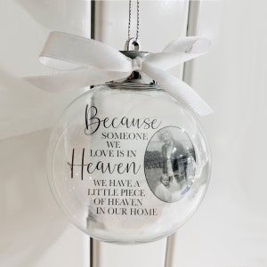 Personalised Memorial Bauble, Memory tree bauble, Crystal Clear Bauble Photo Bauble, Custom Christmas Bauble, Personalised Tree Decorations