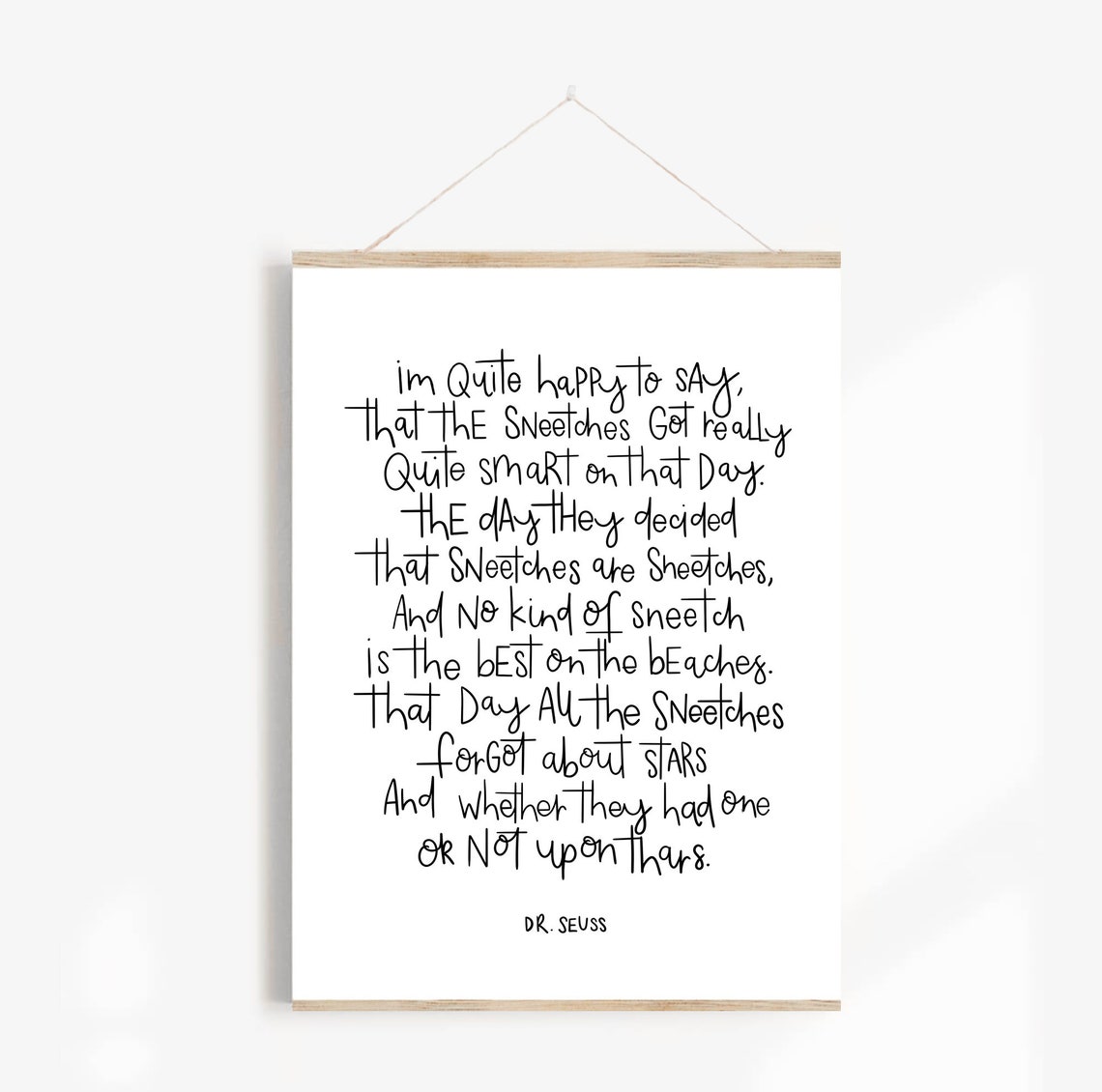 Dr Seuss Sneetches Quote Print Quote Print Home Decor | Etsy