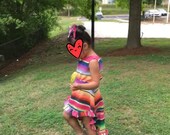 Mexican Serape Fiesta girls dress