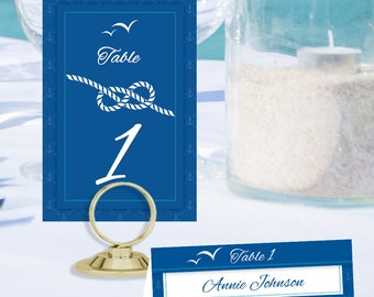 Nautical Table Number and Place Cards BOT-01-TN-PC-Digital Download