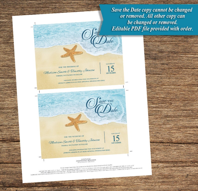 BCH-31-STD-Digital Download Save The Date Beach