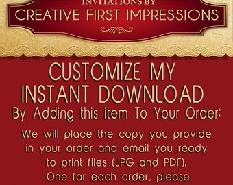 Add My Copy To My Instant Download - Customize My Instant Download