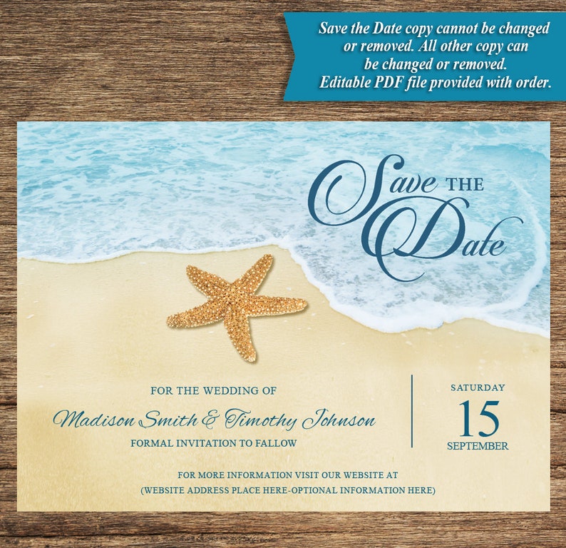 BCH-31-STD-Digital Download Save The Date Beach