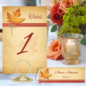 Fall Table Numbers and Place Cards Fall-01-digital Download - Etsy