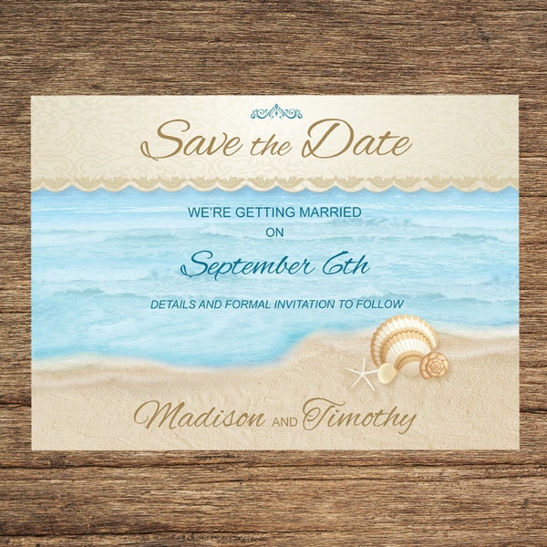 Beach Save The Date BCH-05-STD-Digital Download