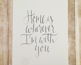 Home is wherever I'm with you