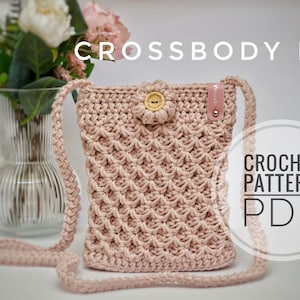 Crochet Crossbody Pattern PDF, Crochet bag Pattern, video tutorial