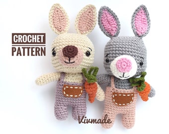 Daisy the bunny, Crochet Pattern PDF, Amigurumi pattern.