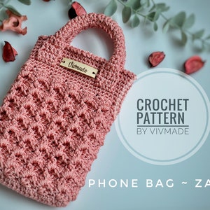 Bolsa para celular em crochê Padrão PDF | Bolsa para celular em crochê | bolsa para telefone feita à mão | Presente para ela eu presente de Natal | bolsa de telefone fofa |