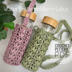 Crochet water bottle holder, Pattern PDF, Crochet bottle holder Pattern, handmade water bottle holder