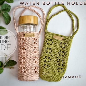 Crochet water bottle holder, Pattern PDF, Crochet bottle holder Pattern, handmade water bottle holder