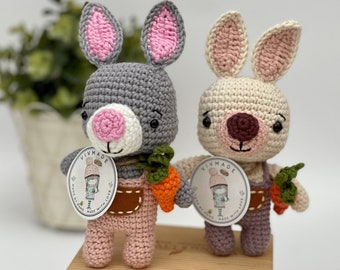 Crochet bunny with carrot | amigurumi bunny | ready to ship