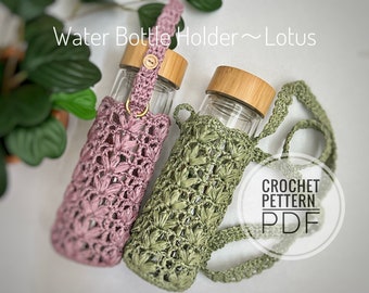 Crochet water bottle holder, Pattern PDF, Crochet bottle holder Pattern, handmade water bottle holder