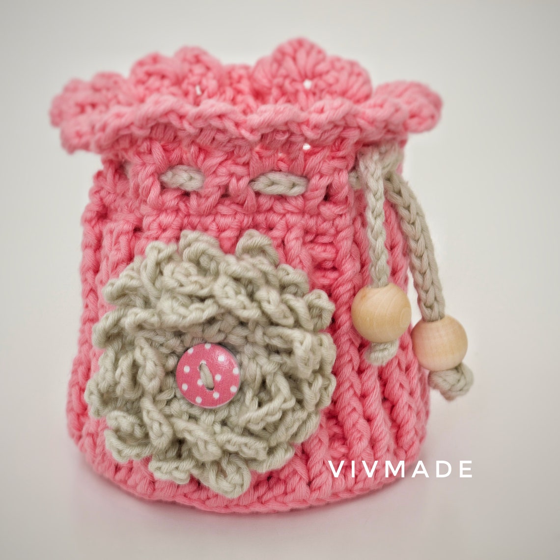 Crochet Drawstring Mini Pouch Pattern PDF Crochet Pouch Etsy