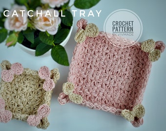 Crochet Catchall tray PDF | Crochet basket | Crochet basket for jewelry | Crochet Tray I Crochet pattern | Home Deco | Christmas Gift