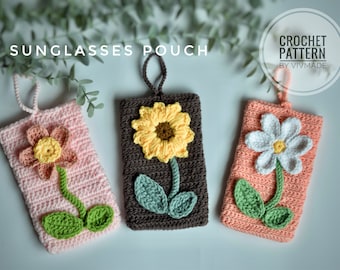 Bolsa de gafas de sol de ganchillo Patrón PDF / Bolsa de gafas de ganchillo / Bolsa de gafas de ganchillo / Bolsa hecha a mano I Patrón de ganchillo / Regalo de Navidad