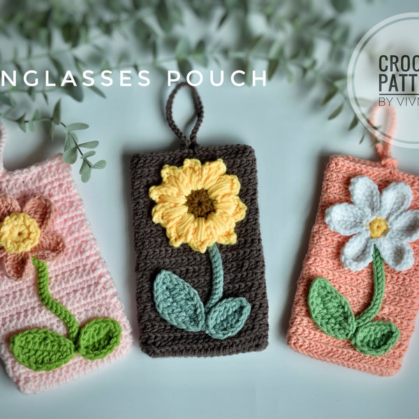 Crochet Sunglasses pouch Pattern PDF | Crochet Eyewear pouch | Crochet Glasses pouch | Handmade pouch I Crochet pattern | Christmas Gift