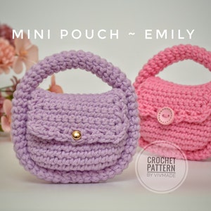 Crochet mini pouch Pattern PDF | Crochet Airpods pouch | handmade pouch | Crochet coin pouch  | cute mini pouch