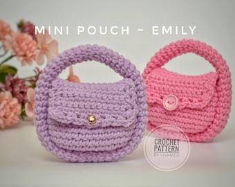 Crochet mini pouch Pattern PDF | Crochet Airpods pouch | handmade pouch | Crochet coin pouch  | cute mini pouch
