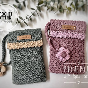 Crochet phone bag Pattern PDF | Crochet phone pouch  | handmade phone pouch | Phone pouch with a pocket I Christmas gift