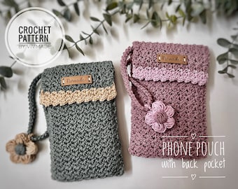 Crochet phone bag Pattern PDF | Crochet phone pouch  | handmade phone pouch | Phone pouch with a pocket I Christmas gift