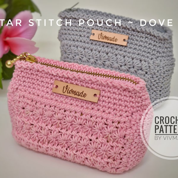 Crochet star stitch pouch Pattern PDF | Crochet pouch | handmade pouch | cute mini pouch