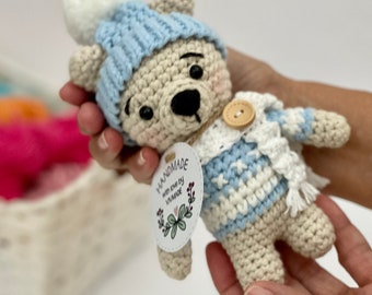 Crochet winter bear | amigurumi bear | handmade bear | ready to ship