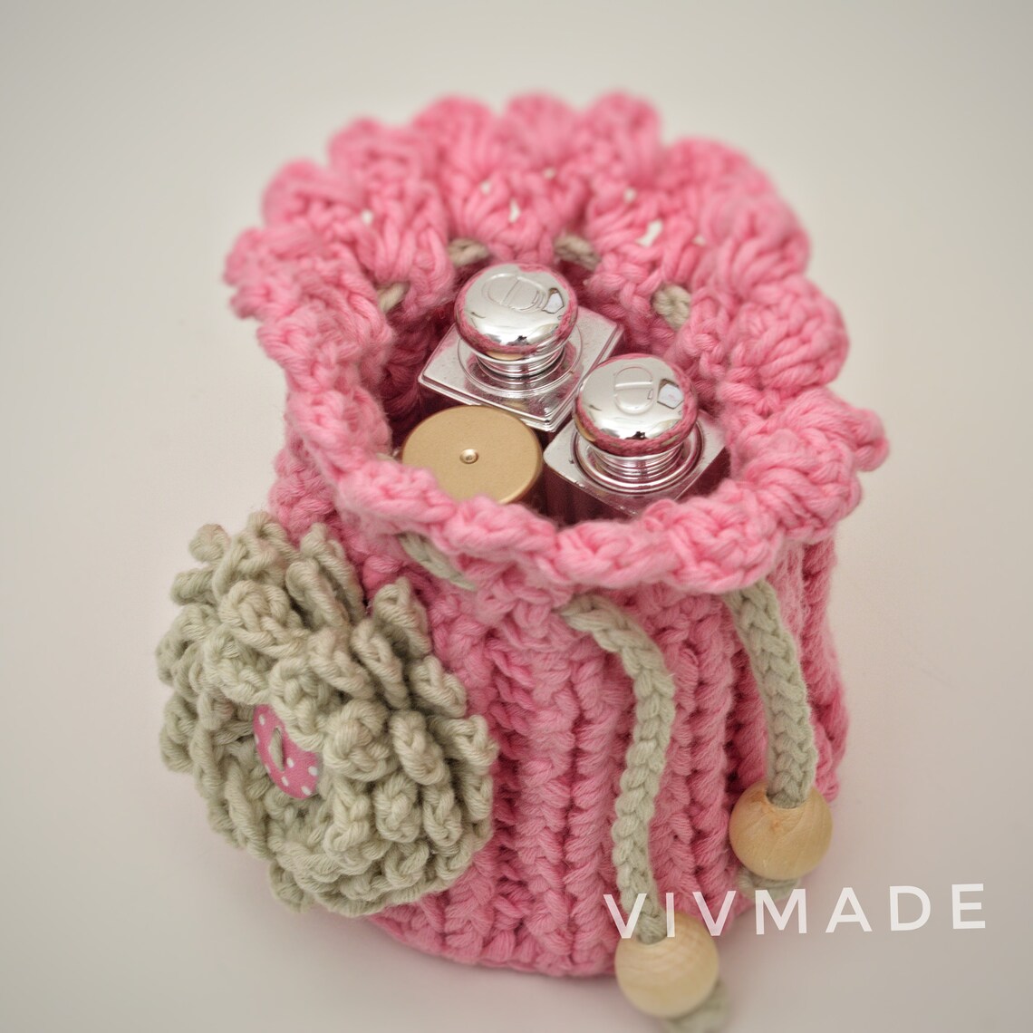 Crochet Drawstring Mini Pouch Pattern PDF Crochet Pouch Etsy