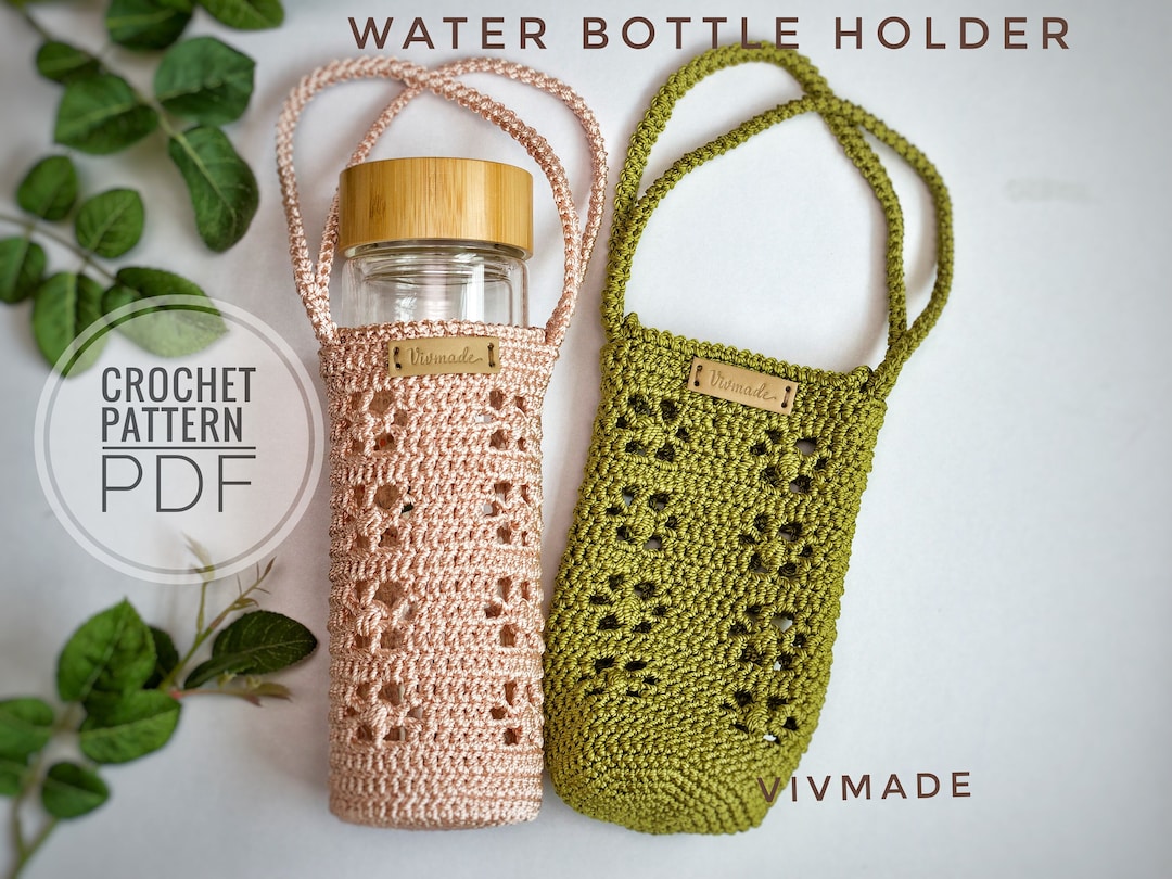 Crochet Water Bottle Holder Pattern PDF Crochet Bottle