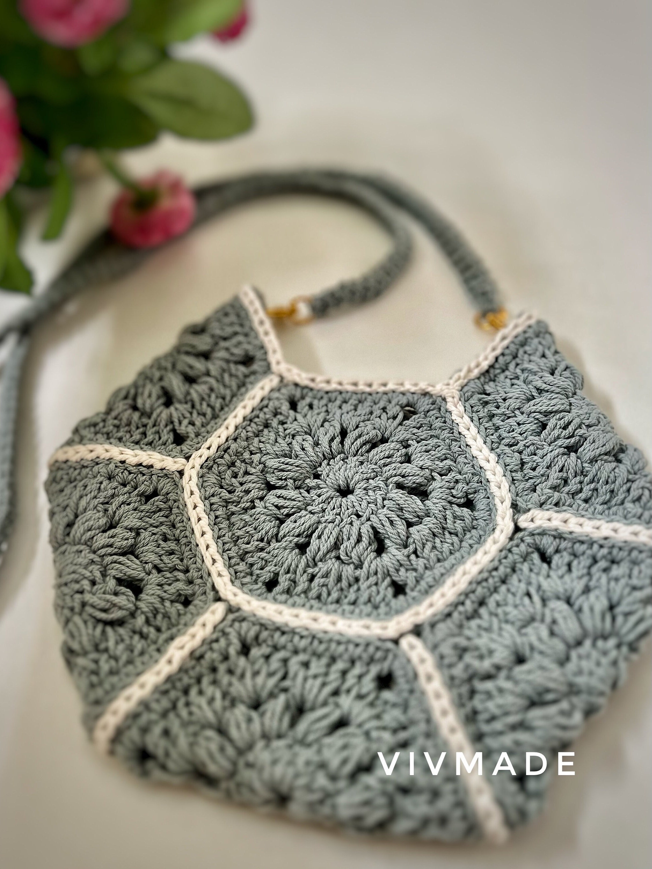 Crochet Hexagon Bag Pattern PDF | Crochet Pouch | Handmade Hexagon Bag ...