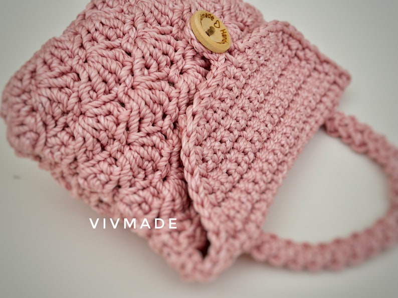 Crochet mini flap Pattern PDF, Crochet pouch Pattern, handmade bag, mini flap image 6