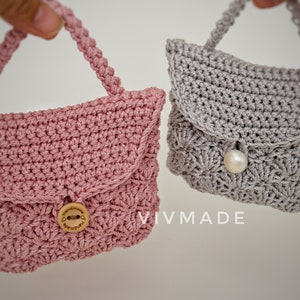 Crochet mini flap Pattern PDF, Crochet pouch Pattern, handmade bag, mini flap image 5