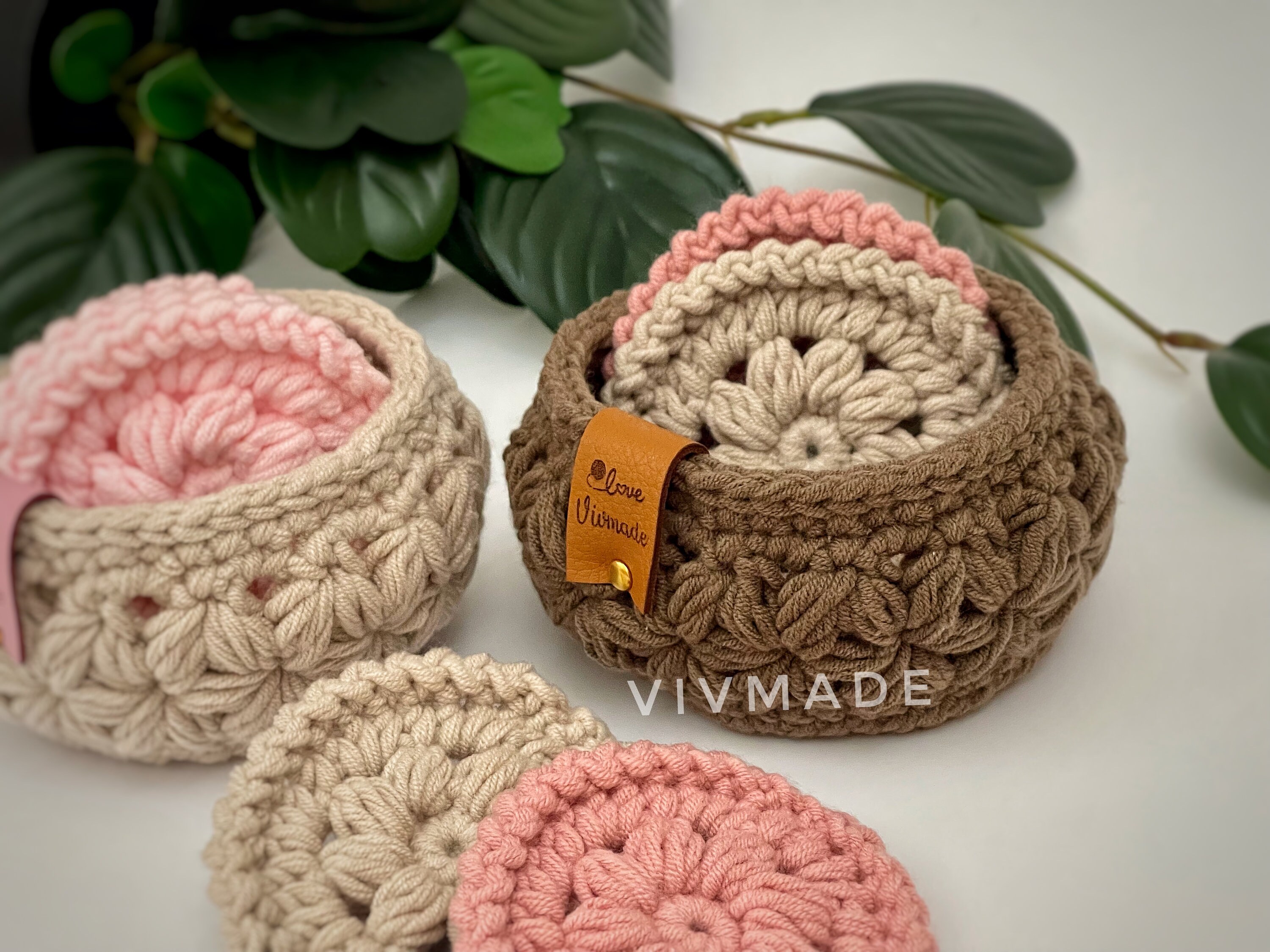 Crochet Face Scrubbies Pattern Crochet Basket Pattern Etsy