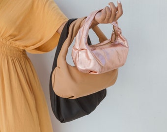 RAYA - Mini sac en cuir hobo, mini sac en cuir, mini sac en cuir, sac en cuir boho mini, sac en cuir véritable, cadeau pour son anniversaire