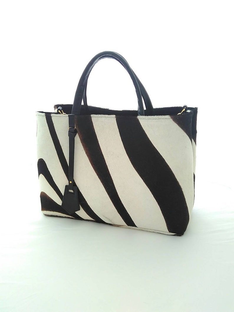 ZEBRA Calf Hair Handbag Zebra Handbag Zebra Tote Bag - Etsy