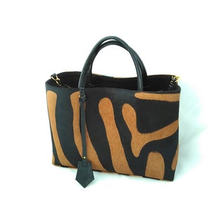 ZEBRA - Calf Hair Handbag, Zebra Handbag, Zebra Tote Bag, Animal Print ...