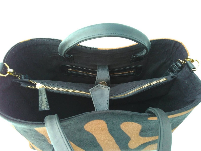 ZEBRA Calf Hair Handbag Zebra Handbag Zebra Tote Bag Etsy